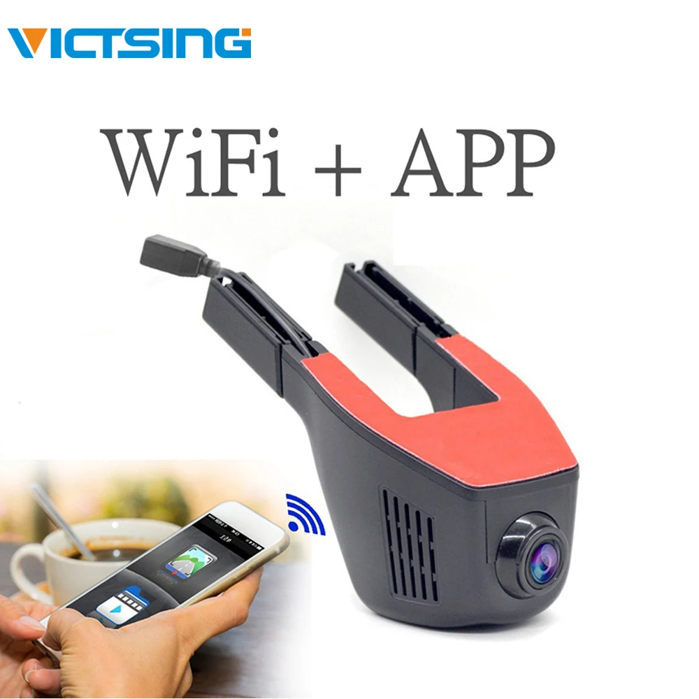 Автомобильный видеорегистратор VicTsing 1080P Wi Fi угол обзора 170 градусов|Мониторы для