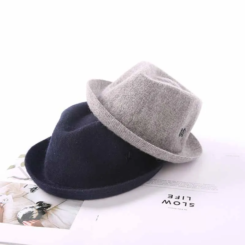 Детский шерстяной джазовый шляпа осень-зима Новинка для мальчиков и девочек в