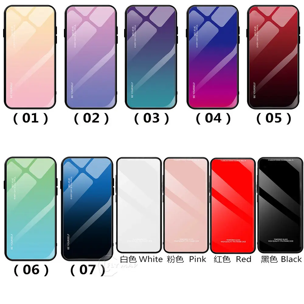 Gradient Aurora Case for ASUS ZenFone Max Pro (M1) ZB601KL ZB602KL Tempered Glass Back X00TD Colorful Cover Shell |