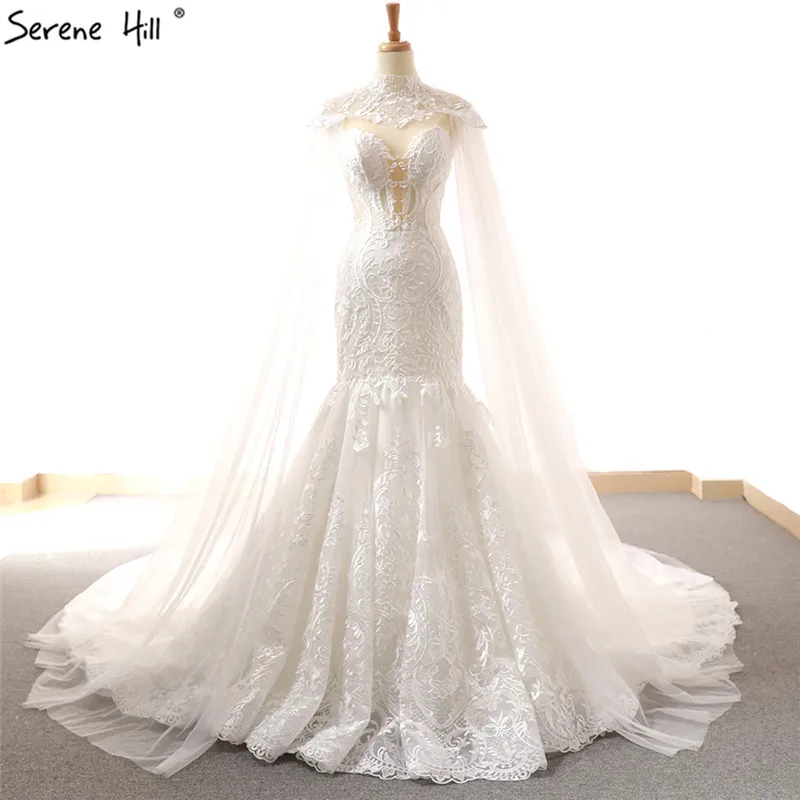 Длинное марокканское платье Кафтан из Дубая белое кружевное Формальное вечернее