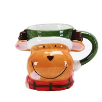 Hot!!! 3D Christmas Mugs Elk/Snowman/Penguin/SantaClaus Coffee Mugs Milk Mugs Tea Cups Thermos Water Bottle Best Christmas Gift
