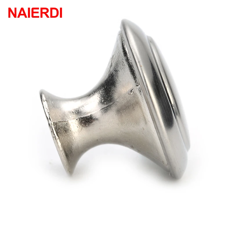 NAIERDI диаметр 24 мм 28 ручка шкафа из нержавеющей стали круглые ручки ящика мебели