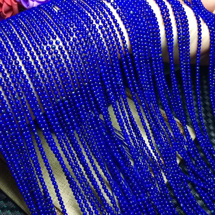 lapis lazuli ICNWAY Драгоценный Камень делая ювелирные изделия 2-4 мм Лабрадорит Бирюзовый натуральный круглый свободный бисер DIY браслет ожерелье серьги 15 дюймов - Цвет: lapis lazuli