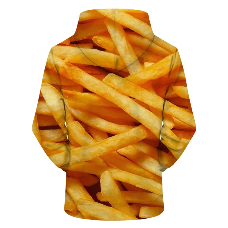 

EU Size Fries chips Sweatshirt Hoodie 3D Printed Hoodie Men Women Tracksuits Autumn Winter Coat Hooded Clothing Streetwear Coat
