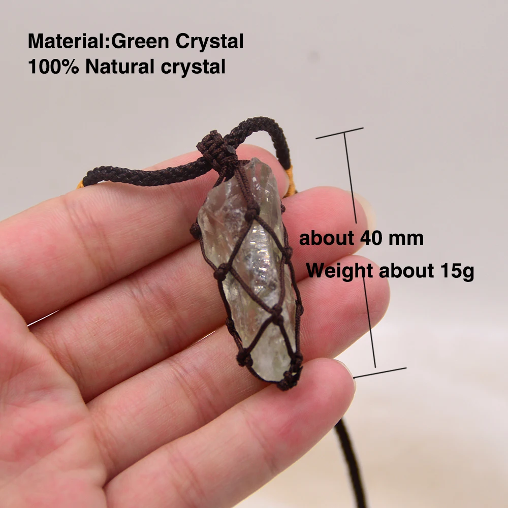 Прямая поставка подвеска с натуральным зеленым кварцевым кристаллом волшебный