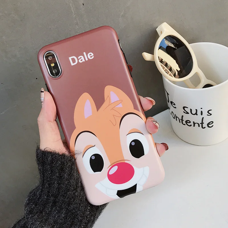 Мультяшный Chipmunk чехол для iPhone X XS MAX XR 7 8 Plus милый Coque чип и Дейл белка чехол для iphone 8 7 6 6s Plus Fundas
