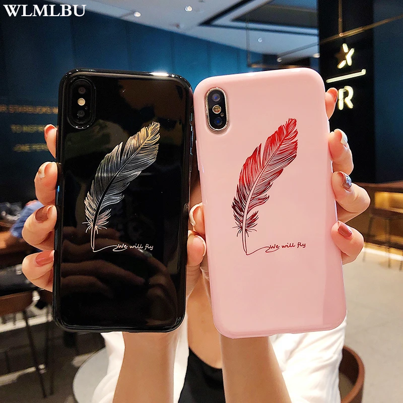 WLMLBU для iPhone 7 8 Plus XS Max XR Xs чехлы телефонов с буквенным принтом X 6 6S мягкая задняя