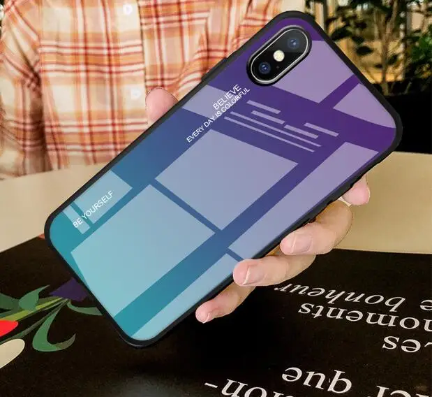 5 Градиентные Чехлы для телефона из закаленного стекла для Meizu 15 16th Plus 16x M6 M5 Note 8 9 V8 X8 M6s, полный защитный чехол - Цвет: 5