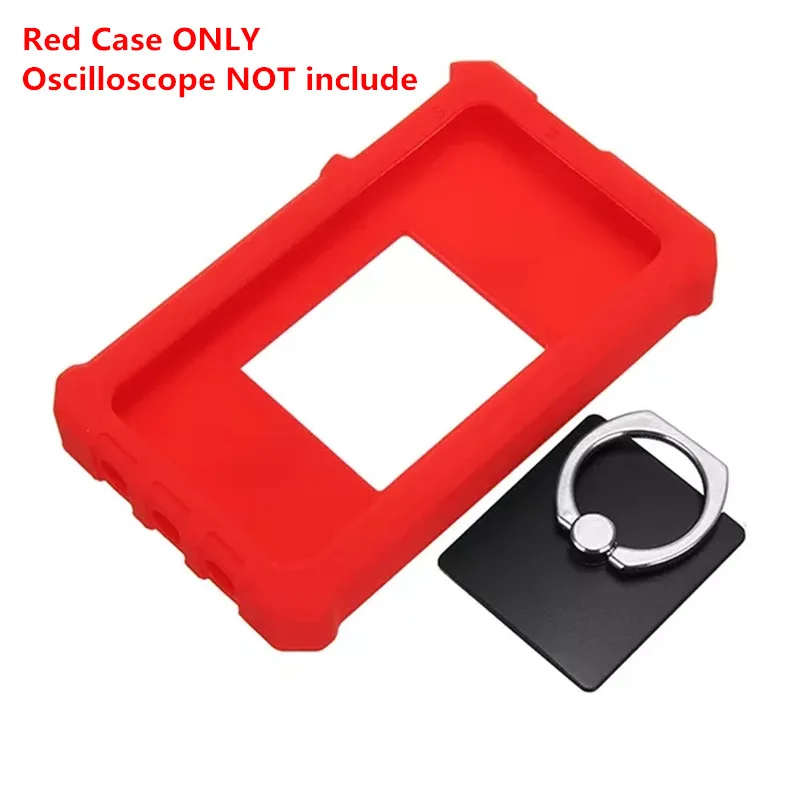 Red Case with Ring 2 канала Мини DSO Nano DSO212 DS212 цифровой осциллограф Профессиональный портативный DS 212+ MCX комбинированный зонд+ Чехол держатель кольца - Цвет: Red Case with Ring