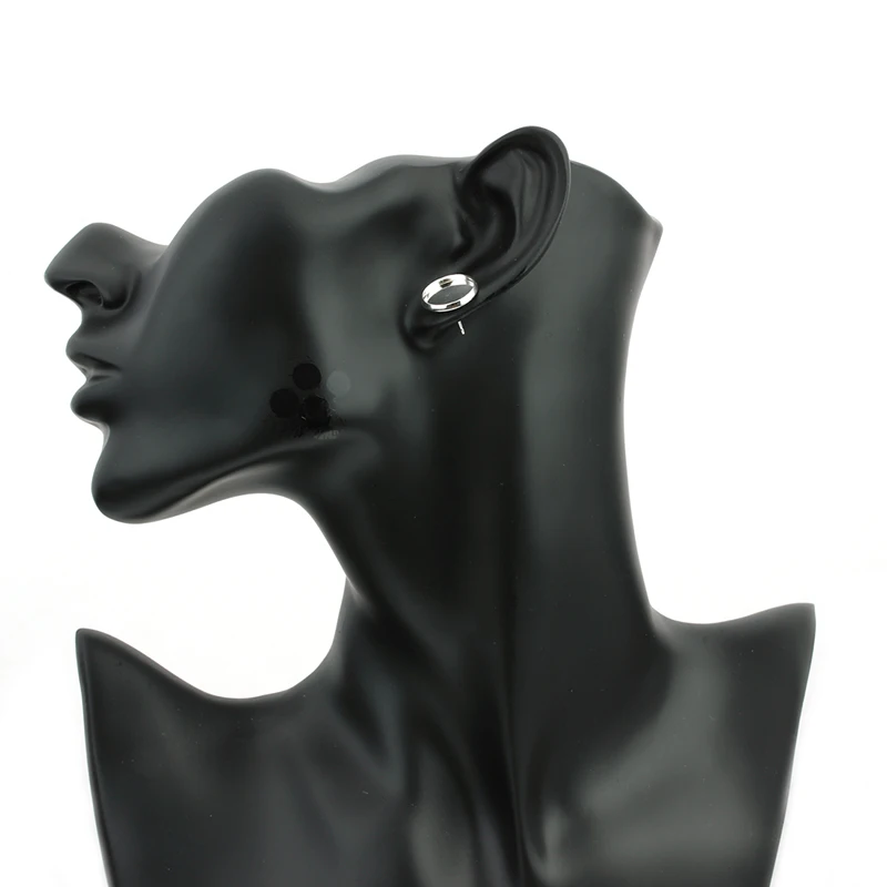 Серьги-гвоздики под античную бронзу и медь серебристого цвета 20 шт. диаметр 8/10/12/14