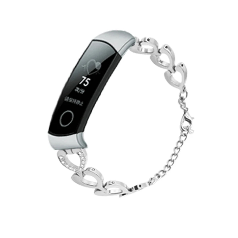 Металлический ремешок для Huawei Honor Band 5 4 умный браслет из нержавеющей стали на