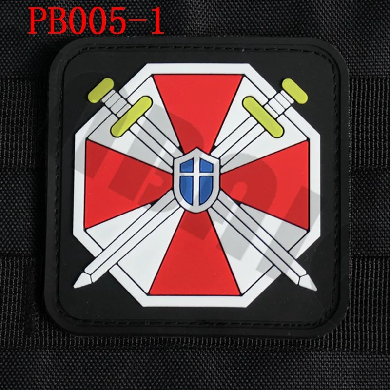 3D PVC patch Biohazard Umbrella Corporation U.B.C.S Rubber patch - Цвет: PB005