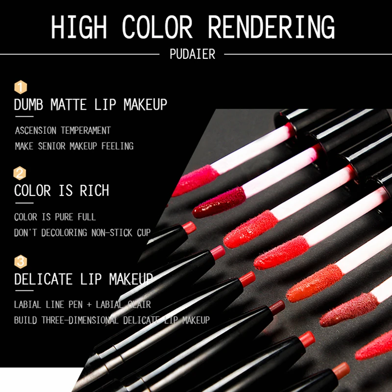 16 цветов жидкая губная помада матовая Красная долгостойкая водостойкая для