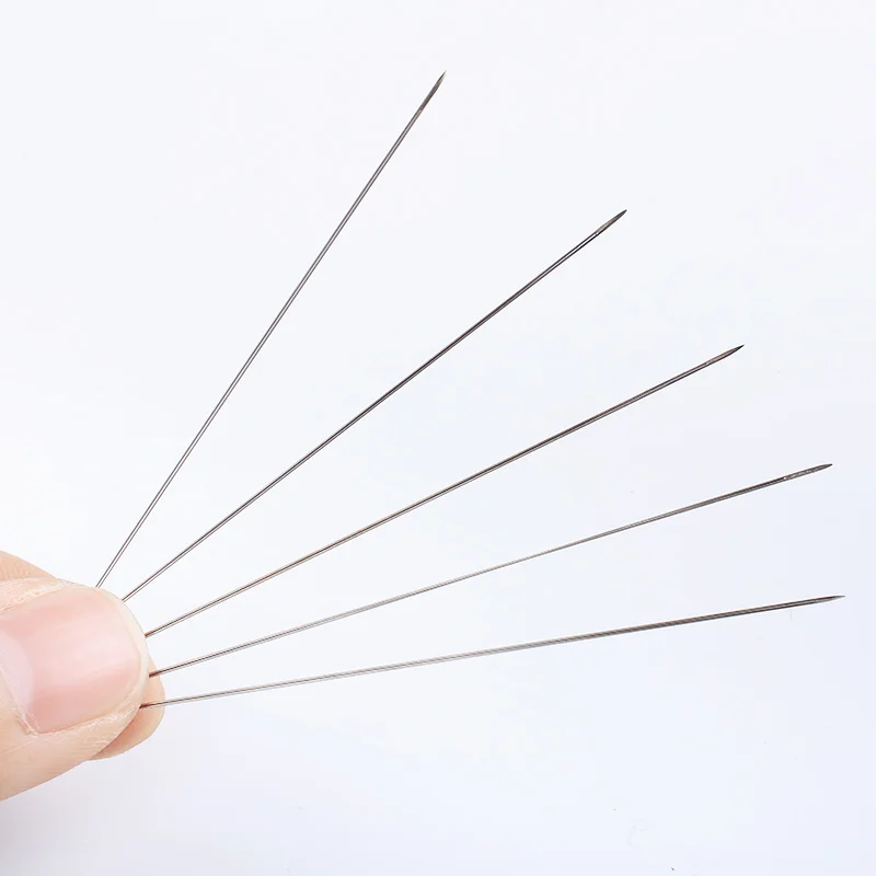 Иглы для бисероплетения LMDZ с большими изогнутыми глазами иглы бусины и жемчужины