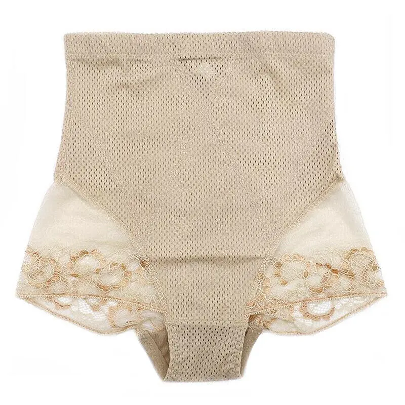 Бежевый High Waist Belly Control Panty Hips Up Shapewear Breathable Postnatal Underwear Women GDD99 - Цвет: Бежевый