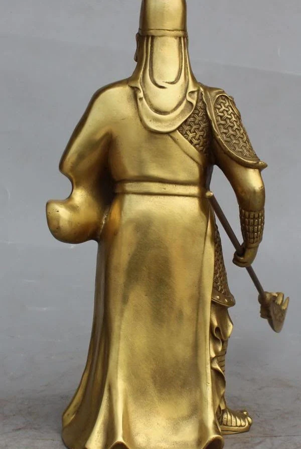 Бесплатная доставка 8 &quotКитайский Бронзовый Дракон Guan Gong Yu Warrior God Guangong