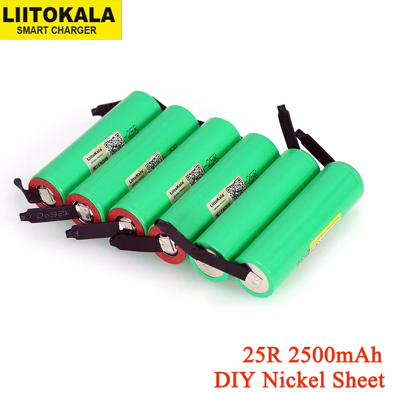 Новый оригинальный аккумулятор Liitokala 18650 2500 мАч 6 шт./лот INR1865025R 3 В разряд 20 А