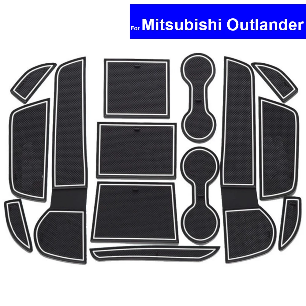 14 шт. коврики для автомобильных ворот ковров держатель чашки Mitsubishi Outlander 2013 2014 2015