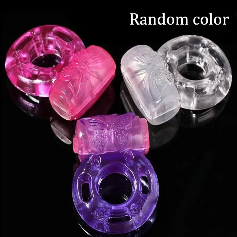 

New Vibrating Cock Ring Silicon butterfly Ring Penis Rings Sex Toys Adult Products Sex Toy Random Color Dropshipping