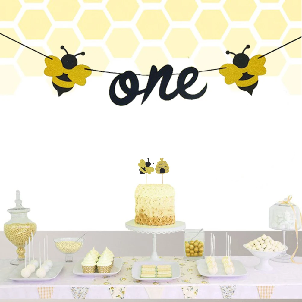 13 шт пчела баннер торт Топпер набор ОСА тематический кекс топперы фруктовый