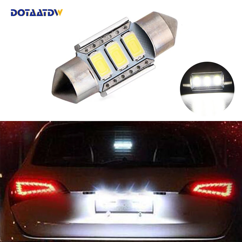 DOTAATDW 1x светодиодный 36 мм Canbus C5W лампы для внутреннего освещения номерного знака