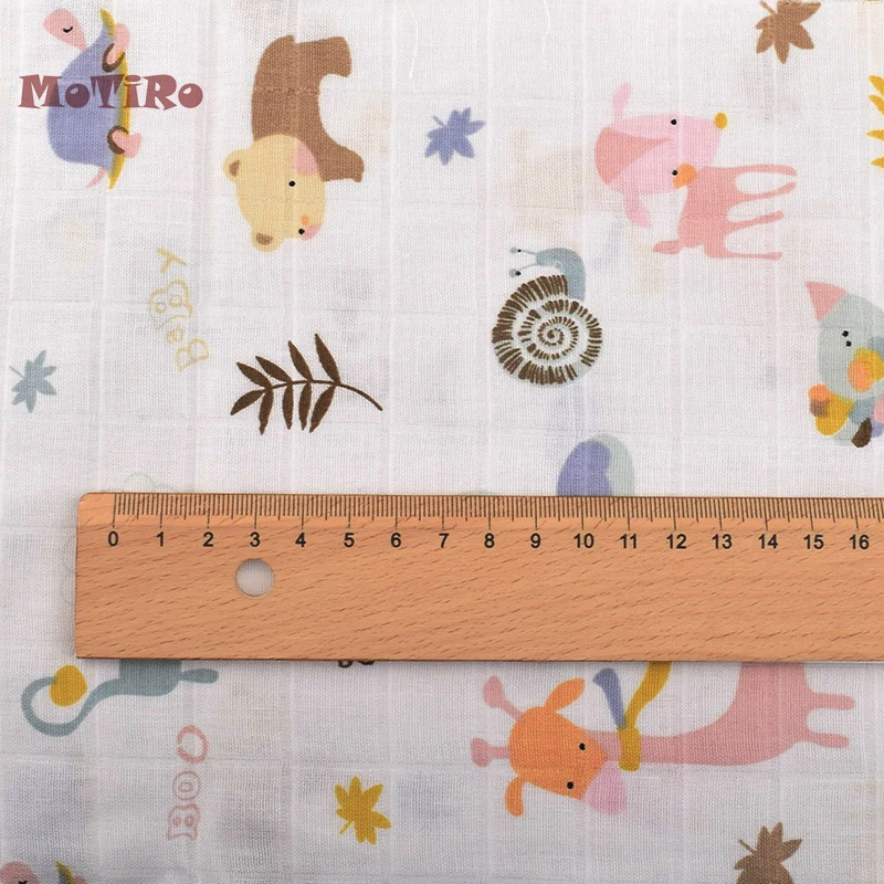 MoTiRo половина метра хлопок двухслойная газовая ткань для DIY/Шитье/стеганое