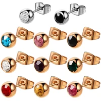 2pcslot steel crystal gem ear stud piercing earrings cartilage helix barbell bar stud earring piercings jewelry 20g