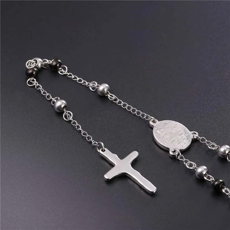 Женское Ожерелье Collare Rosary золотое/черное ожерелье из нержавеющей стали 316L