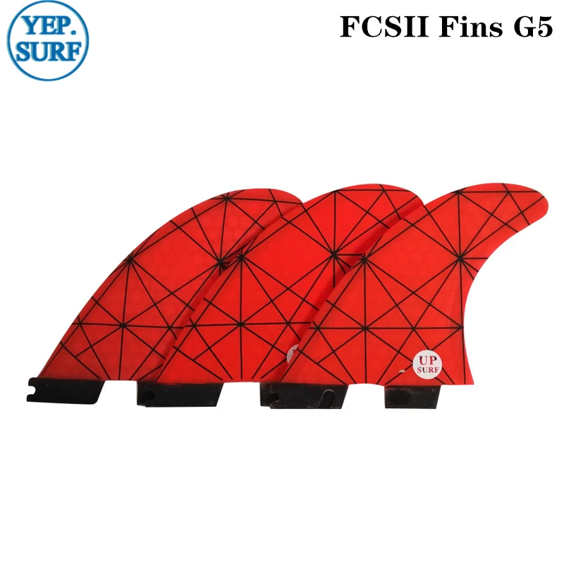 FCSII G5 M Размер доски для серфинга красный цвет соты ребра три набор FCS 2 Горячая
