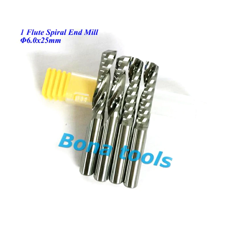 

Free Shipping Quality 5pcs/lot 6.0x25mm One Flute CNC Router Bits for Wood, Milling Cutter, Clean Cutting Acryl Sheet Engraver