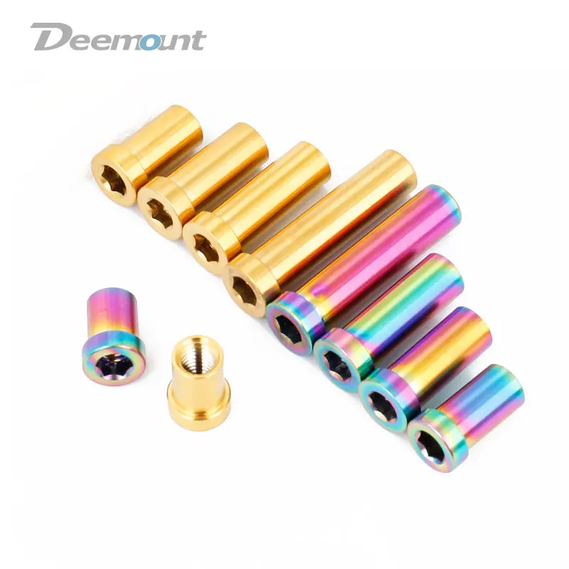 

Deemount Recessed M6 Ti Nut W/Washer Full Length 13/17/21/25/31.5/35mm for Road Bicycle Brake Caliper C Clamp Fix Titanium Parts