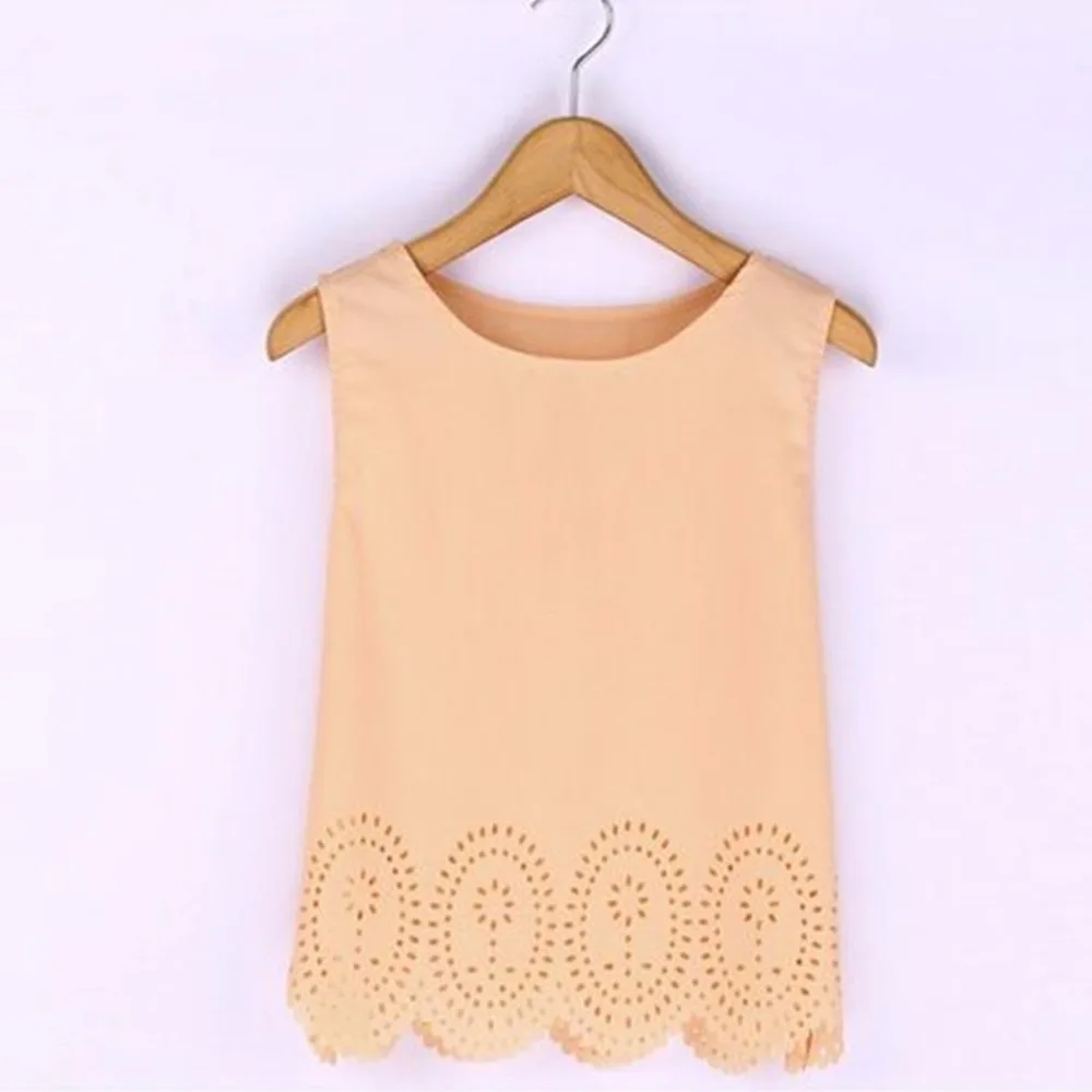 Женские шифоновые блузки без рукавов открытые размера плюс с открытыми плечами