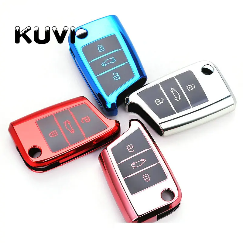 Чехол для ключей брелок для Volkswagen VW Golf 7 GTI R MK7 Tiguan для Skoda Octavia A7 для Seat Leon Ibiza чехол для ключей