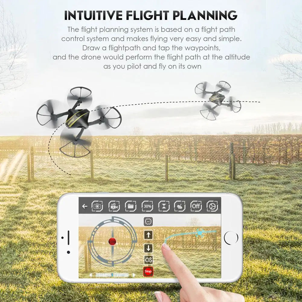 Jjr/C 2.4 ГГц складной мини Drone с Камера RC Heli Wi Fi 720 P высота Удержание Quadcopter самолета