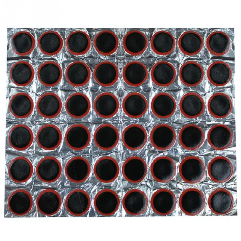 48Pcs/Lot 25mm Round Bicycle Bike Tire Tyre Rubber Patch Piece Repair Tools Kits for Cycling Film/Tire Maintenance | Спорт и