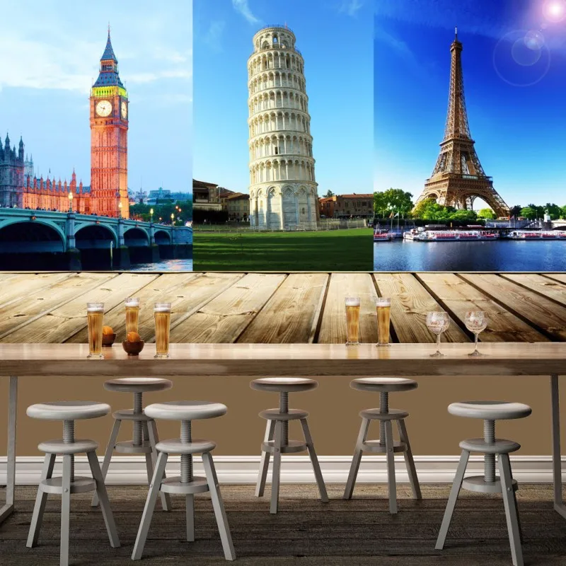 Настенная роспись на заказ архитектурный пейзаж Европы и США фоновая стена обои