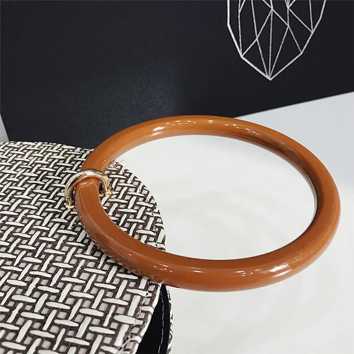 Сумки из ротанга, сумки для женщин, богемная летняя пляжная сумка, модная популярная сумка через плечо, круглая соломенная сумка