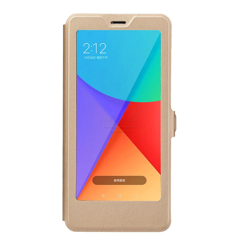 Роскошный умный флип чехол из искусственной кожи для Xiaomi Redmi 5 Plus с подставкой и