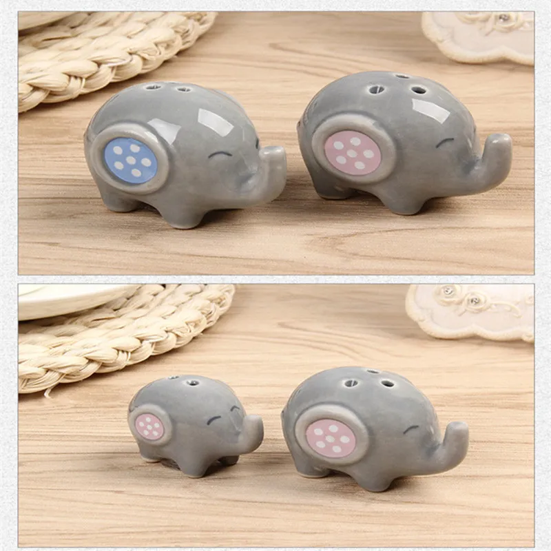 100pcs= 50sets Baby shower favor 'Mommy and Me - Little Peanut Elephant ceramic Salt Pepper Shaker Wedding Favors Gifts | Дом и сад