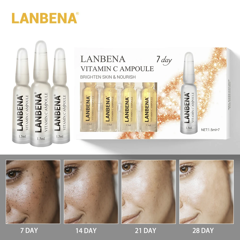 LANBENA Сыворотка для лица ампул сывороточная Гиалуроновая Кислота Витамин С
