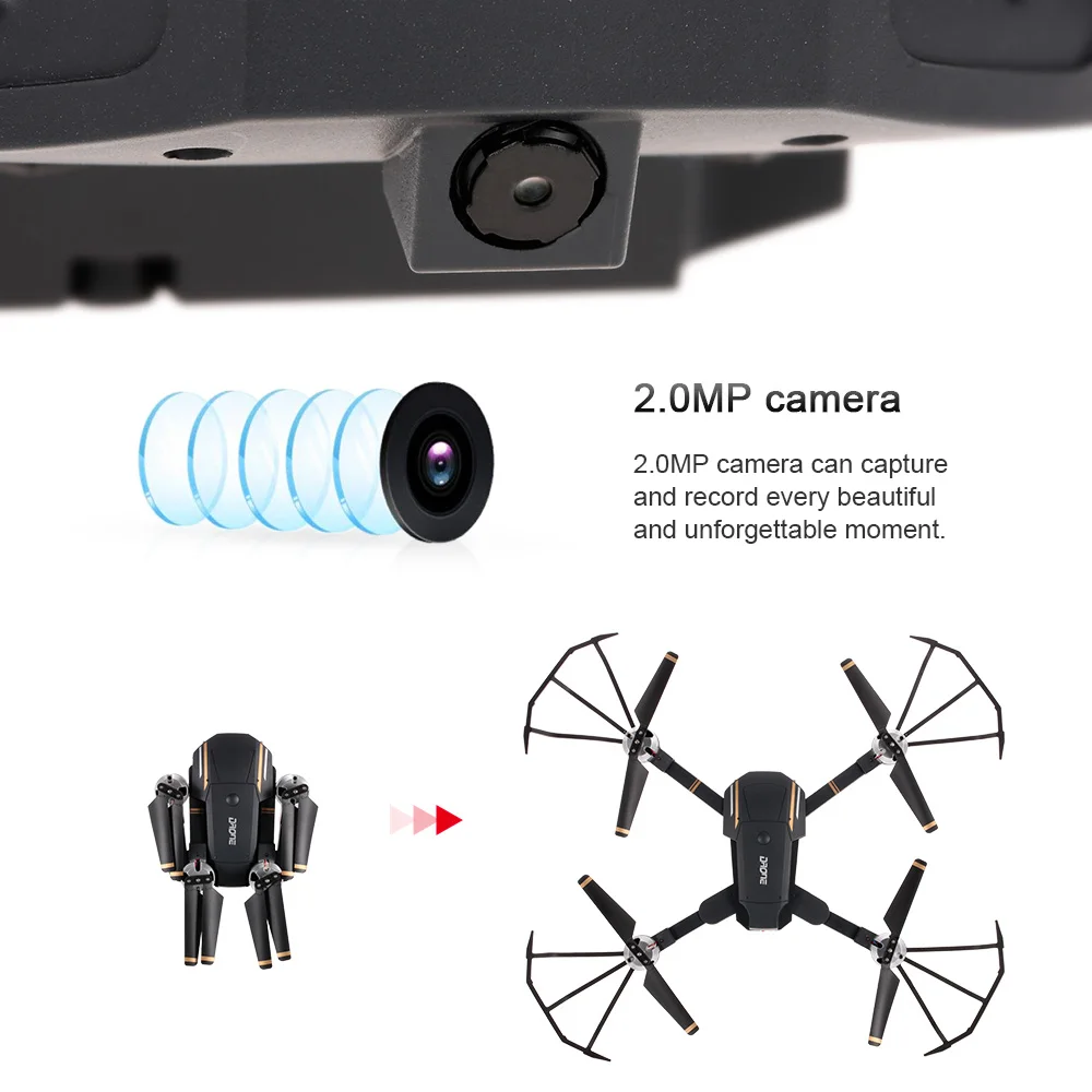 GW58 складной Дрон с камерой HD 2MP FPV Wi-Fi высота удержания антенна видео селфи RC Квадрокоптер вертолет детская игрушка VS SG106 E58