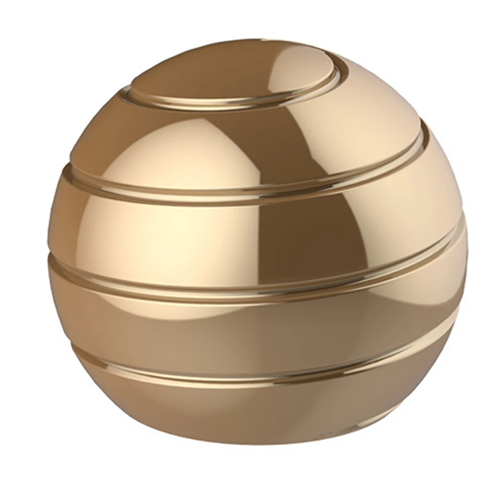 Gold 53mm Декомпрессионная игрушка для взрослых, антистресс, гироскоп, дети, кинетические сферические спиннинговые топы, вращающийся гироскоп, оптический металлический Настольный шар - Цвет: Gold 53mm
