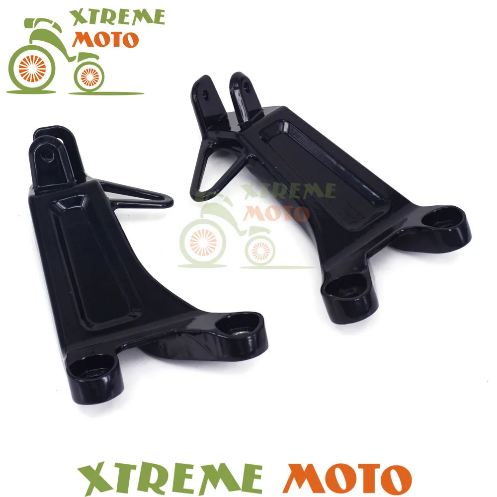 Черная легированная задняя подставка для ног подножники педали и кронштейн