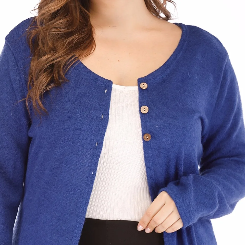 Женский вязаный кардиган PGSD однотонный мягкий Повседневный Кардиган на