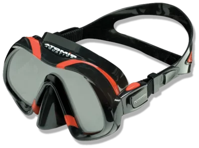 Красный Маска для дайвинга с одним объективом Atomic Aquatics VENOM - Цвет: Красный