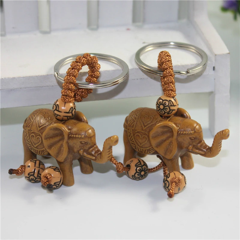 Унисекс классический ручной работы китайский креативный стерео слон брелок для