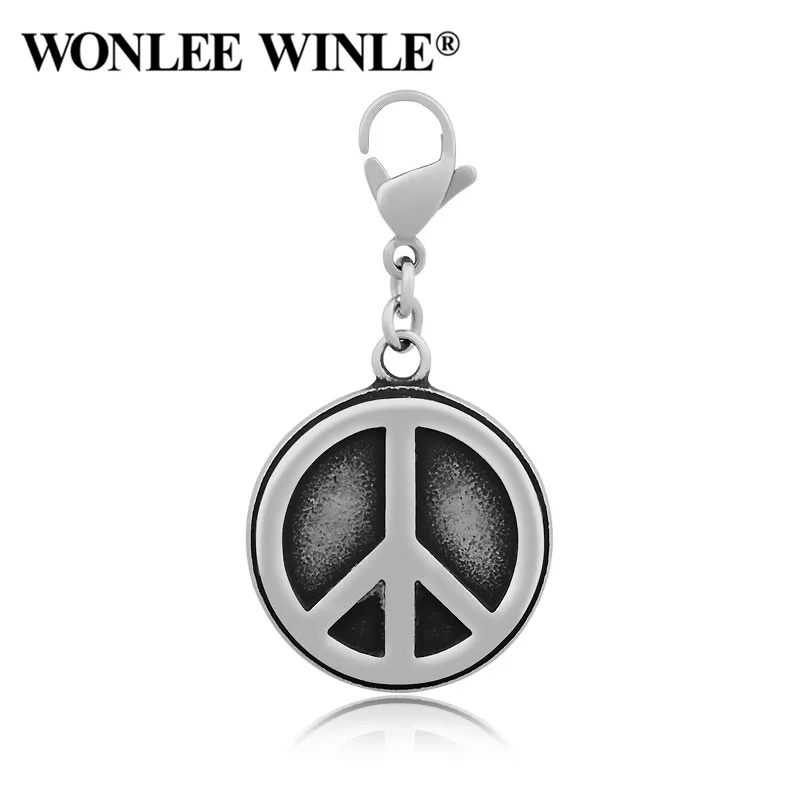Wonlee Winle DIY ретро 316 нержавеющая сталь мир Круглый Мотаться талисманы Карабин