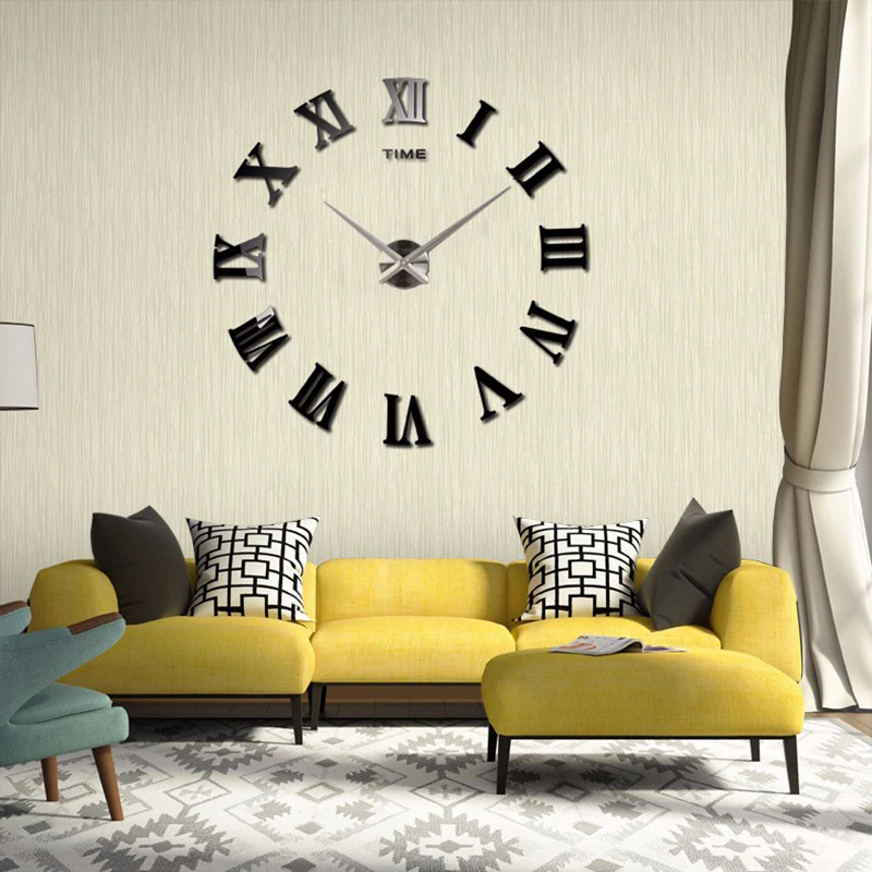 

Roman Mirror 3D real big promotion home decor large 2021 New Arrival Quartz Clocks fashion watches fashion modern Free Shipping