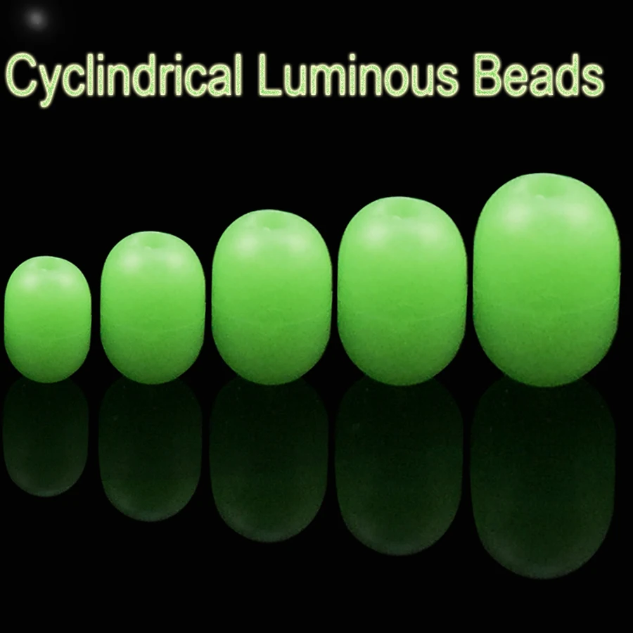 200 шт./лот зеленые светящиеся бусины большие мягкие резиновые овальные бобы для