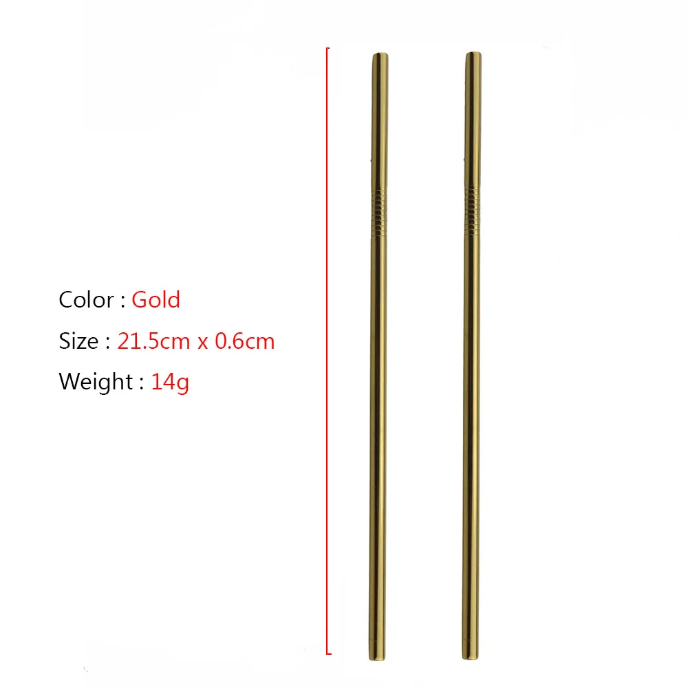 1/2/4Pcs Reusable Metal Drinking Straw 304 Stainless Steel with Cleaner Brush For Mugs 20/30oz Bar Party Accessory | Дом и сад